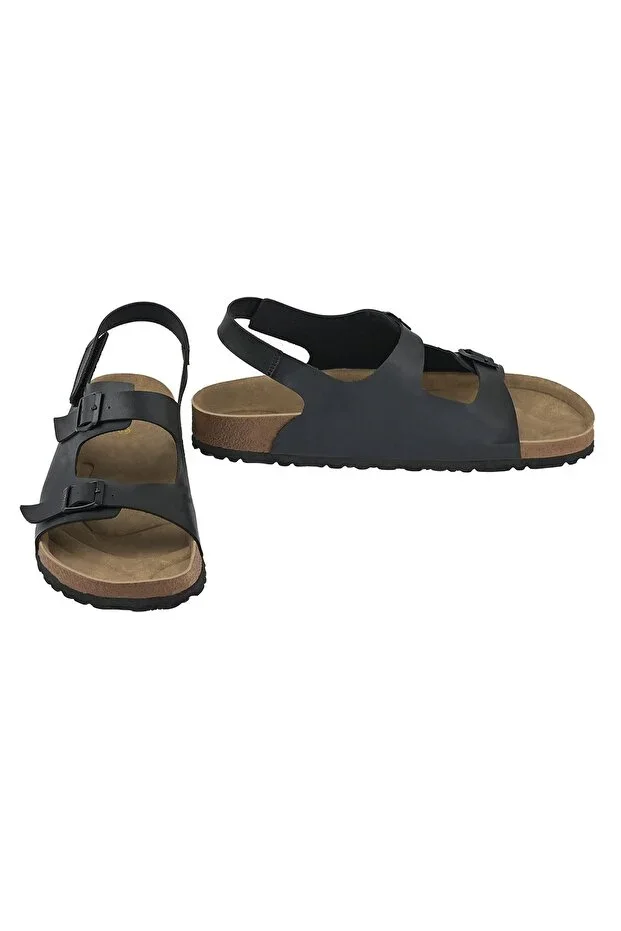 Orthopedic Unisex Flat Black Sandal