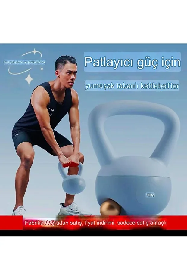 10 Kg Soft Kettlebell Soft Base Metal Sand Filled Silent Impact Resistant