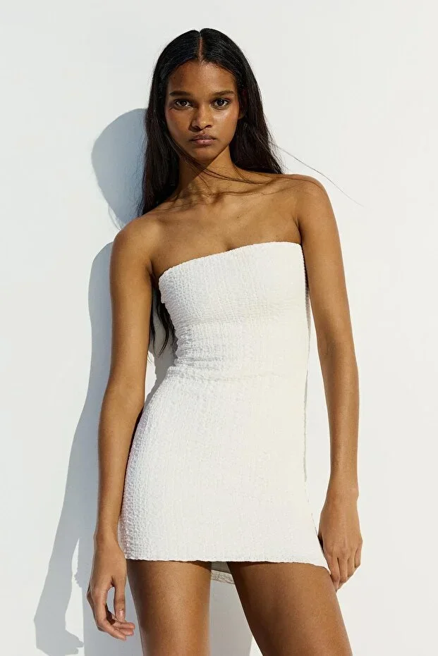 Bershka Rustic bandeau mini dress