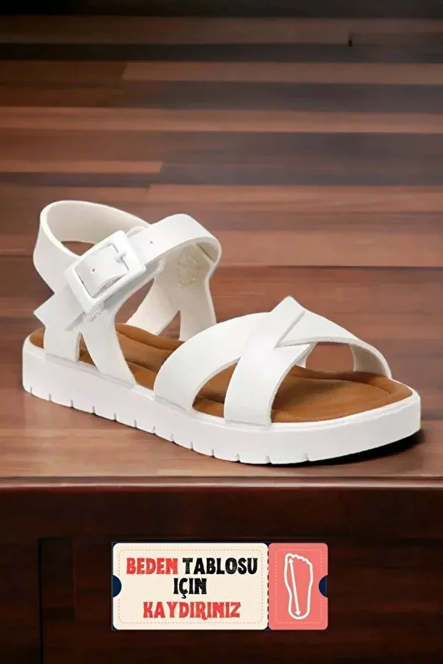 White Unisex Kids Sandal