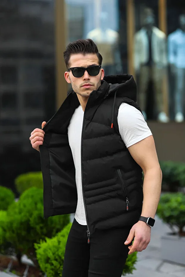 Waterproof Men's Removable Hooded Vest