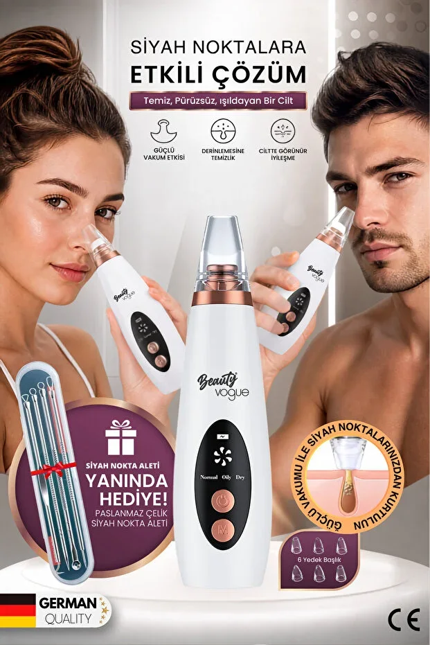 Vakumlu Blackhead-Acne-Pimple-Clean Face-Skin Cleansing Care Device-Tool Vacuum Rechargeable