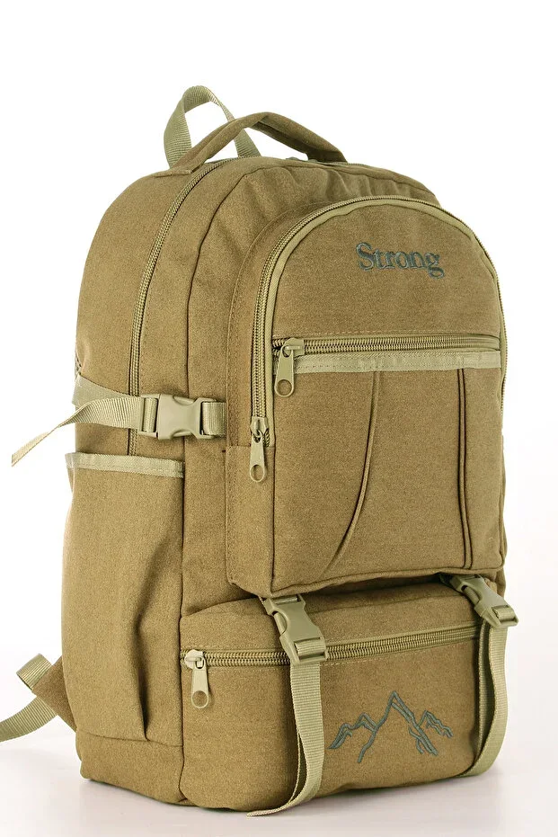 STRONG Unisex Canvas Fabric Laptop Compartment Outdoor Backpack Mountaineer Backpack Escp01