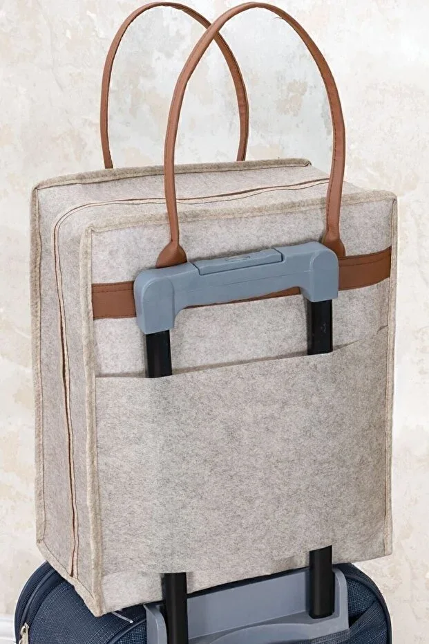 Suitcase Top Leather Handle Shoe Organizer Travel Bag