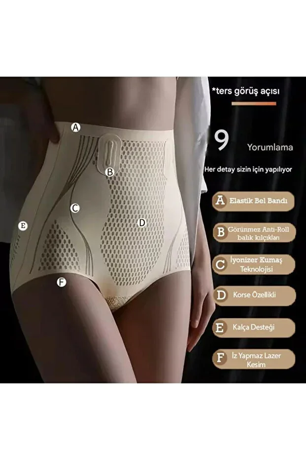 Slimming Thighs, Tummy, Belly Shaping Seamless Non-Marking Ionizer Boned Non-Slip Panty Corset