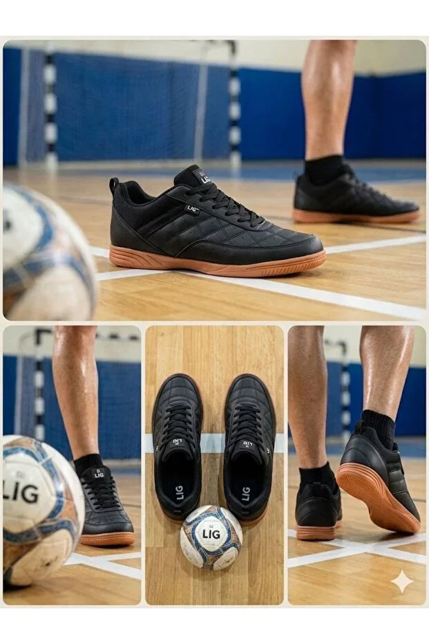 Futsal Indoor Court Shoes Black Monaco
