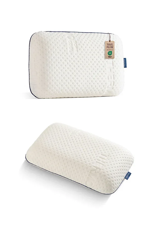 VİSCOTEX Orthopedic Travel Pillow 40x25x10 Cm / Travel Pillow, White