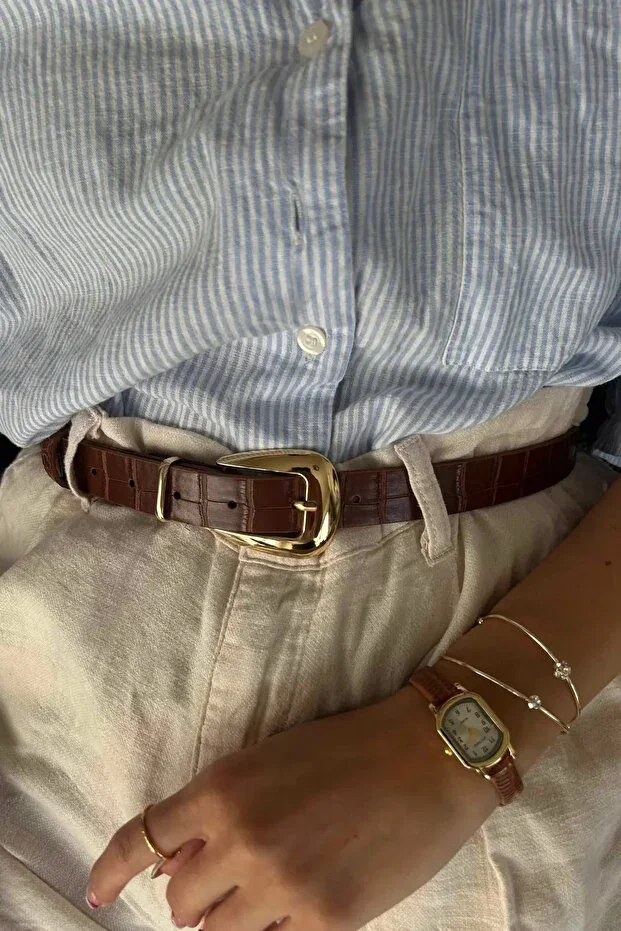 Wendy Gold Buckle Women's Belt