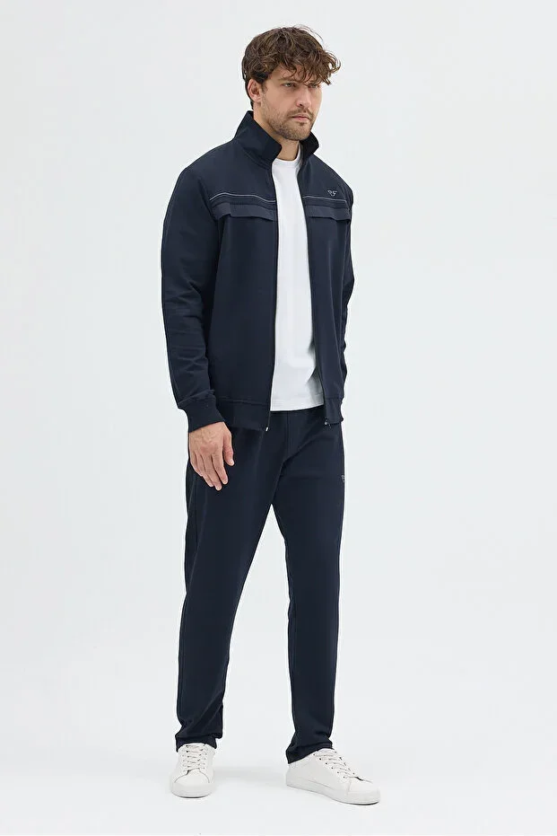 Compact Cotton Comfort Fit Men's Mandarin Collar Tracksuit DAWRAZZ-3036