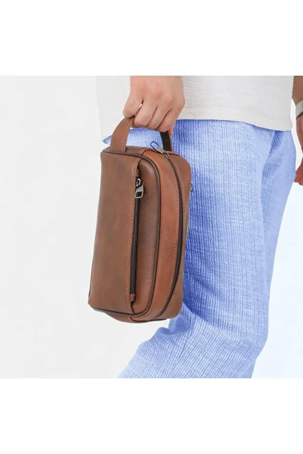 Genuine Leather Handbag Travel Bag Cosmetic Bag Toiletry Bag Duffle Bag LD600