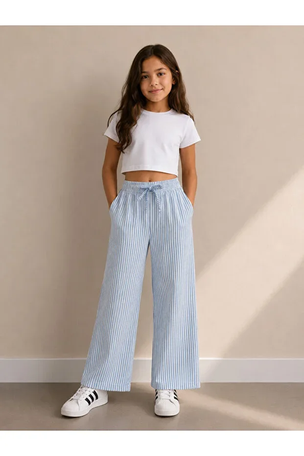 Striped Girls' Trousers