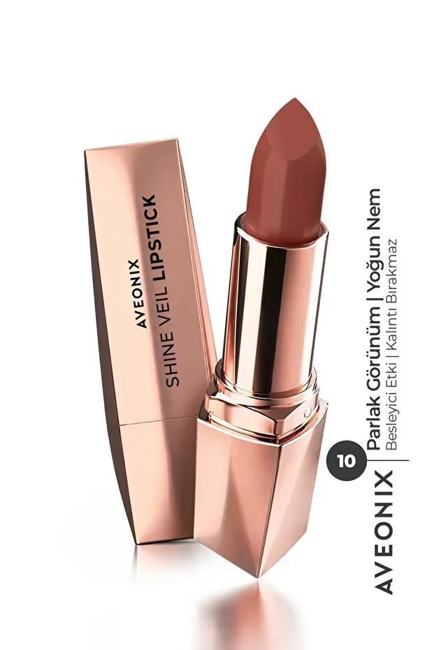 Shine Veil Bright Lipstick 10 Moisturizing Smooth Full Lip Effect Lipstick
