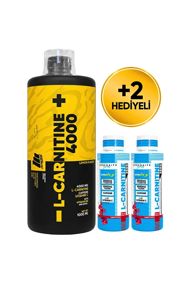 L-Carnitine 4000 Mg 1000 Ml 33 Servings Lemon Flavored + 2 x L-Carnitine Shot Gift
