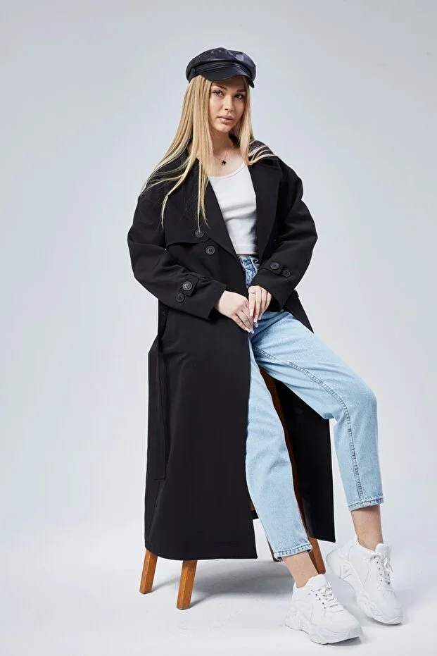 Oversize Windbreaker Detailed Trench Coat