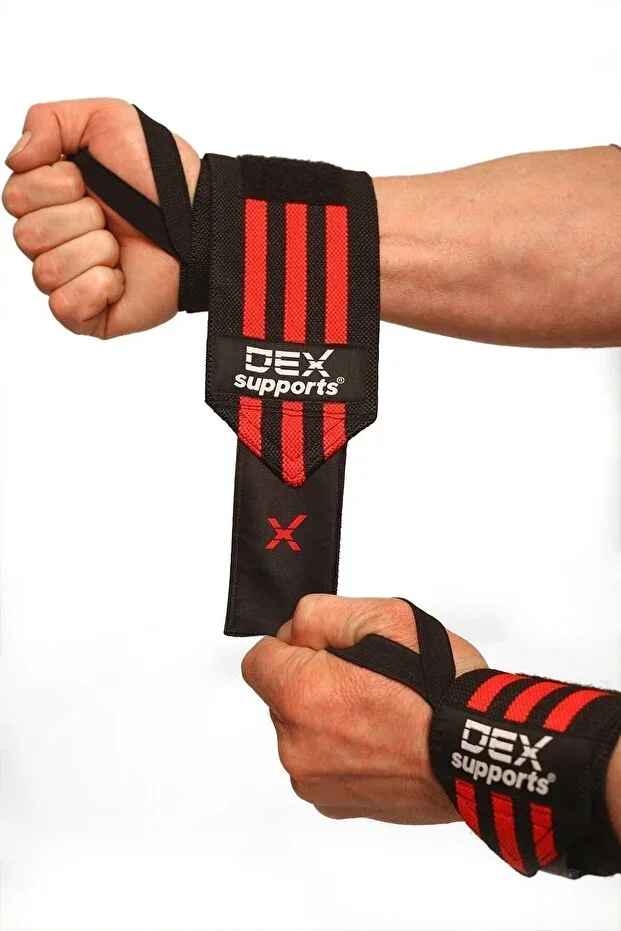 Wrist Wraps - Sports Wrist Support 2-Pack Red Black