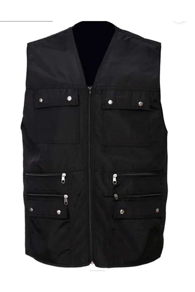 MEN'S MULTI-POCKET LINEN HUNTER VEST