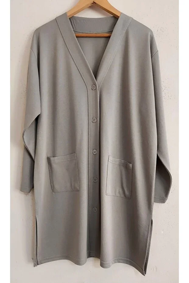 Mother's Cardigan Glorya Combed Cotton Tunic Length