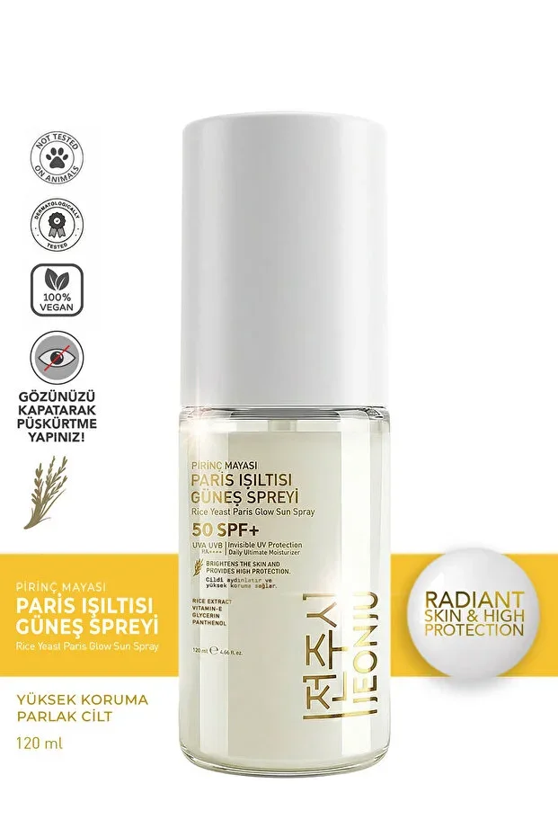 Anti-Stain.Moisturizing,High Protection Paris Glow Rice Sun Spray