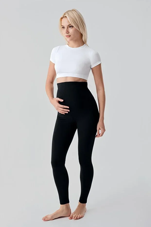 Adjustable High Waist Long Lycra Flexible Cotton Maternity Tights