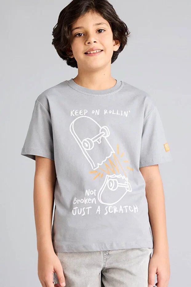 26Y801003958 Grey Boys T-Shirt H4422A8/GR265