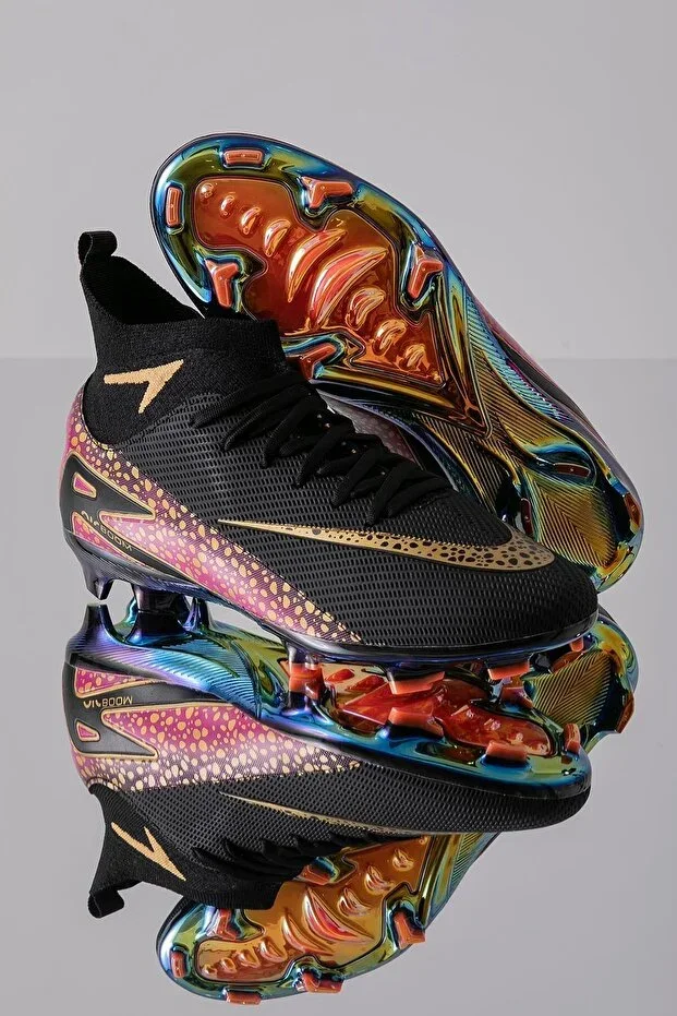 Men's Artificial Turf Cleats Imported Sole, Grass Field, Half-Sleeved, Ergonomic, Foot-Hugging, Flexible and Comf