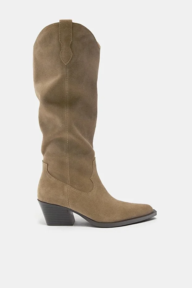 Cowboy leather boots