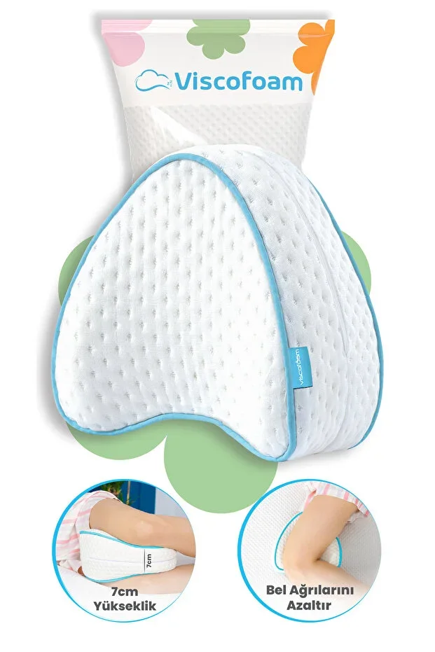 Heart Knee Pillow Inter-leg Visco Pillow - 23x23x5cm