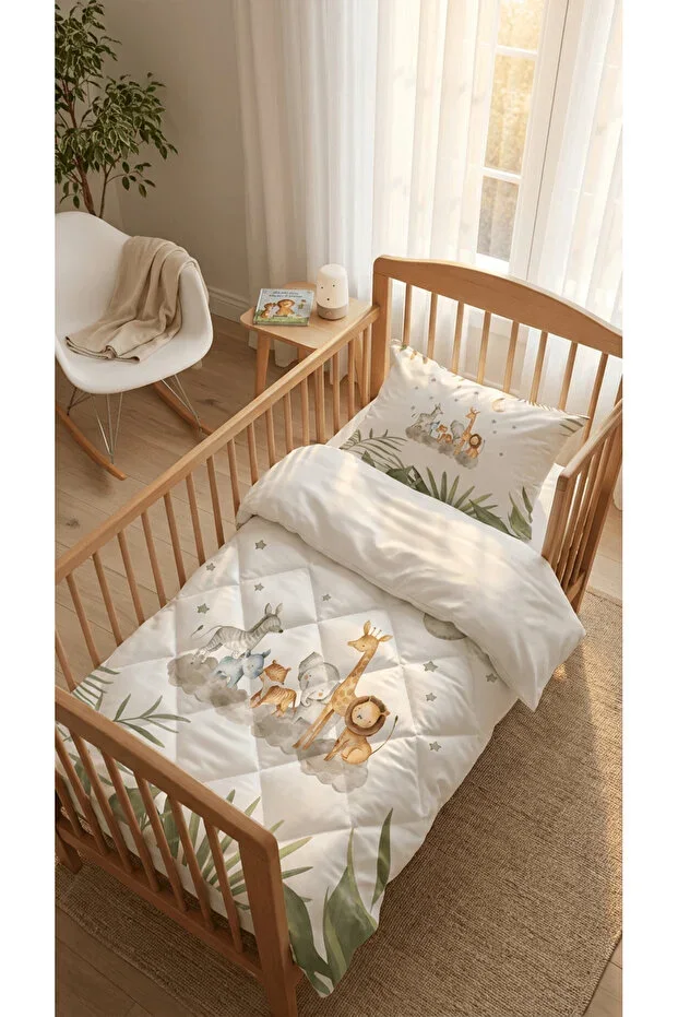 Safari Cute Animals Pattern Baby Crib Sleep Set TLABG-041