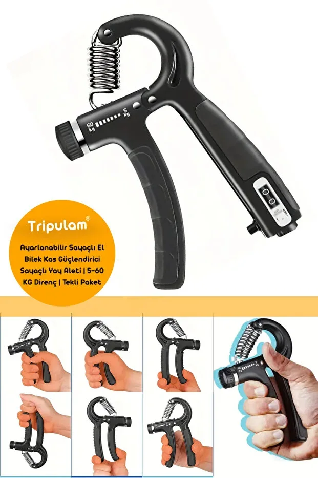 Adjustable Hand Wrist Muscle Strengthener with Counter Spring Device | 5-60 Kg Resistance | Hand Spring