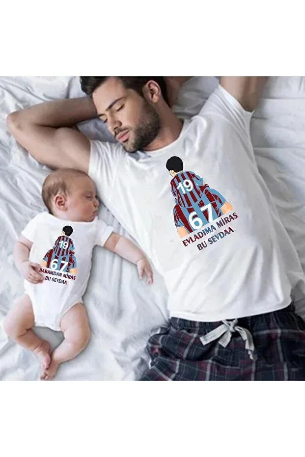FAN BORDO BLUE FATHER BABY TSHIRT ONESIE SET(The price shown is for 1 onesie.)
