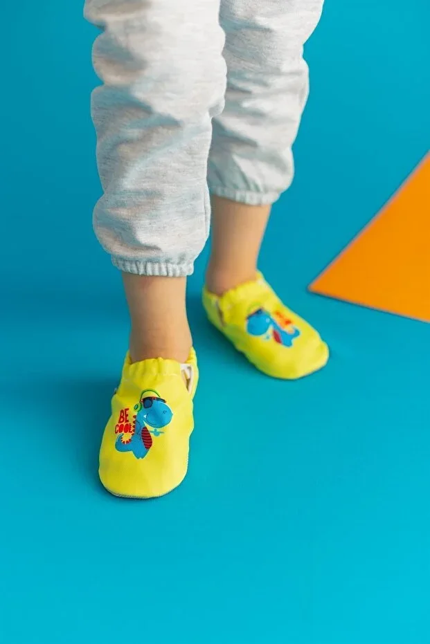 First Step Dinosaur Non-Slip Sole Baby Summer Slipper Green, House Shoe Slipper Nursery Shoe Slipper F-824