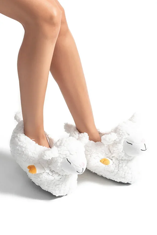 Kuzu Women's Animal Slippers White 36/41