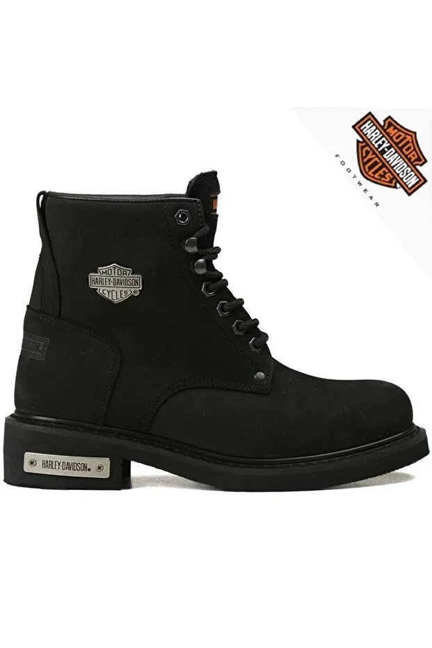 025M100109 Gibson Leather Men's Boot BLACK-NUBUCK