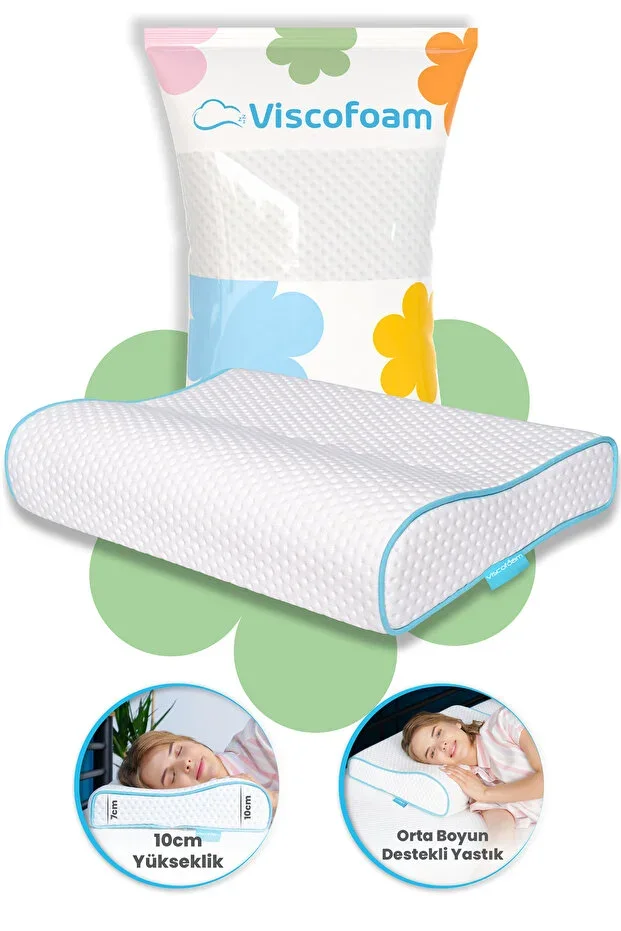 Neck Support Orthopedic Pillow Visco Pillow - 57x37x10-7cm