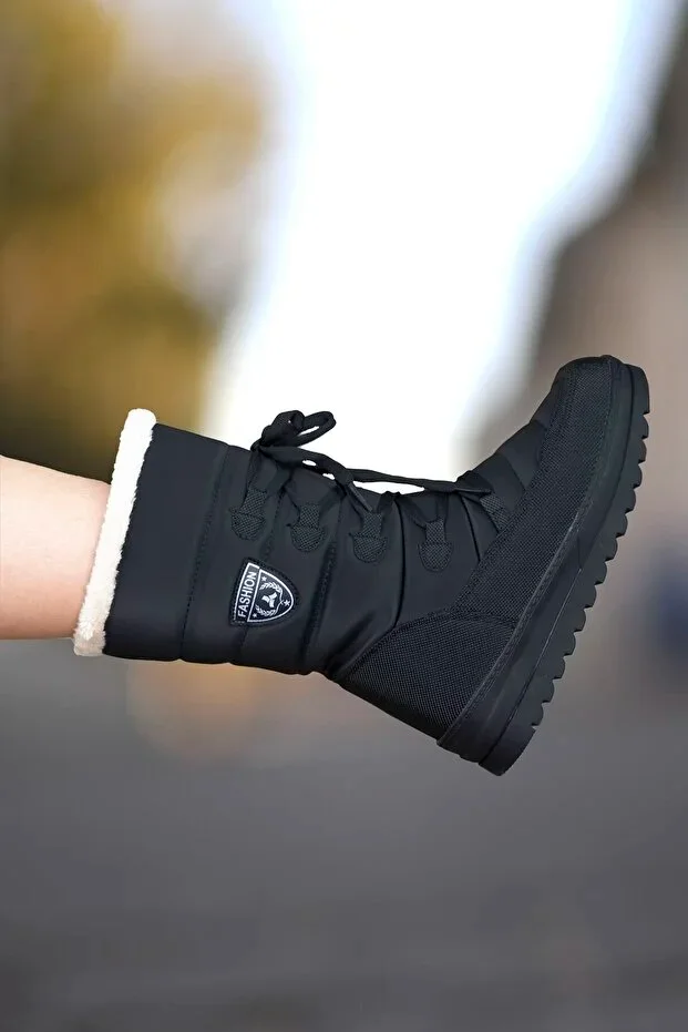 Black Women's Snow Boot 0012995