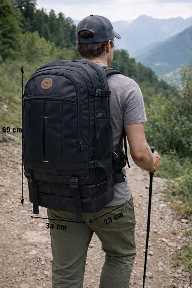 90 Litre Bellows Mountaineer Backpack Waterproof Orthopedic Camping Trekking Travel Outdoor Bag