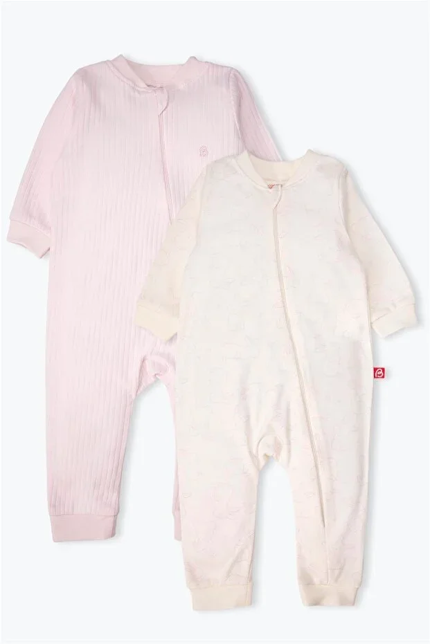 GLOVES AND FOOTIES FREE OVERALL 2PCS (CUTE BUNNY) PINK