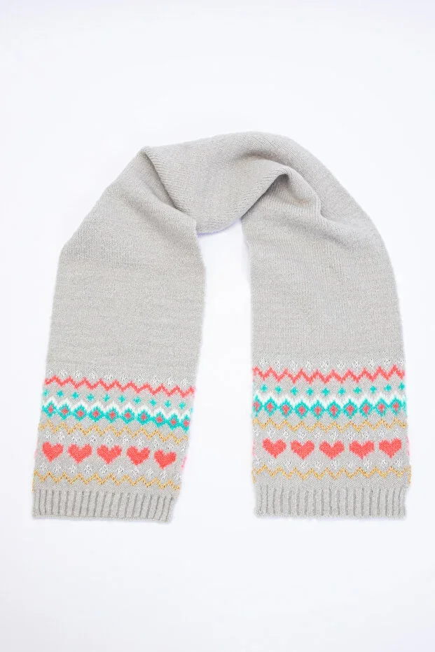 Colorful Girls' Patterned Scarf