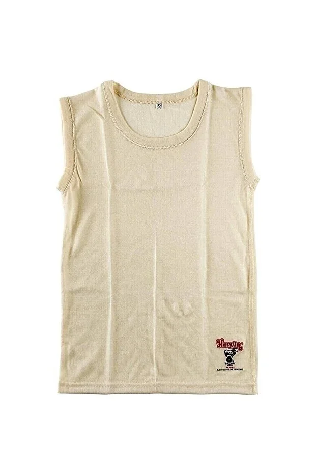 Modatime 2 Pcs Genuine Wool Children's Undershirt Asthma Bronchitis Undershirt Sleeveless Thin