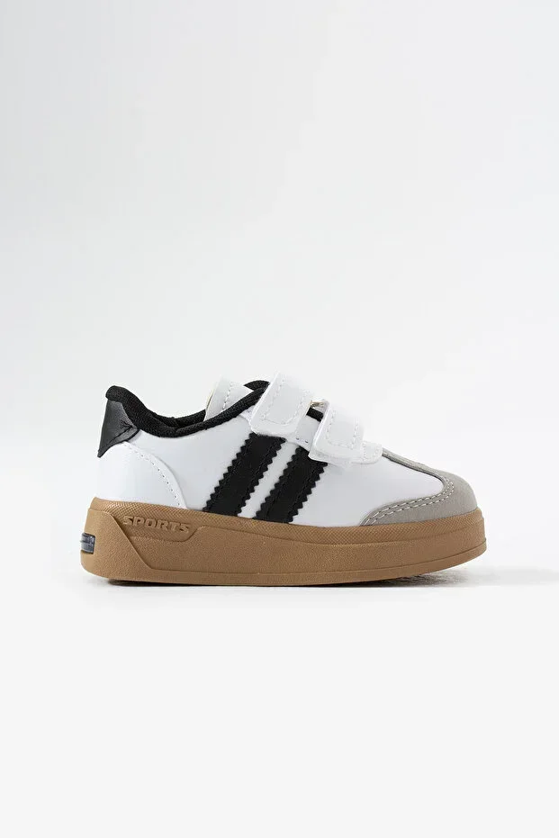 White Kids Light-Up Sports Shoe Sneaker