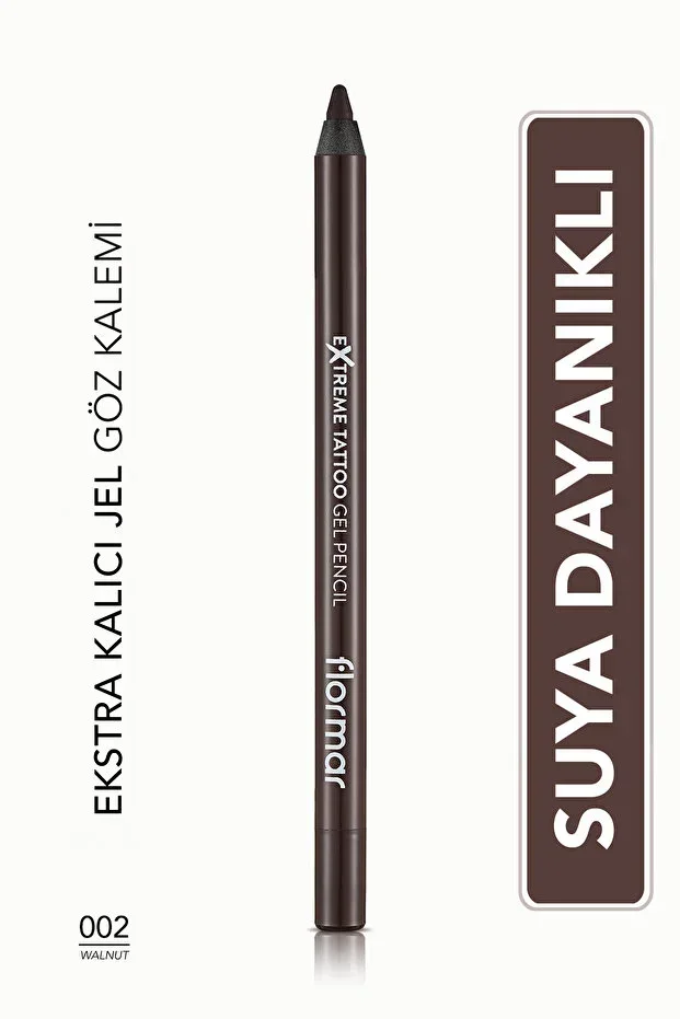 Waterproof Gel Eyeliner (DARK BROWN) - Extreme Tattoo Gel Pencil - 002 Walnut - 8682536028844