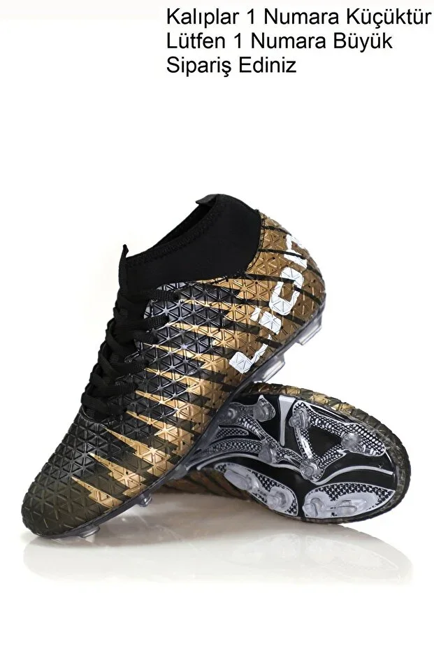 Unisex Football Boots with Socks Khaki Black