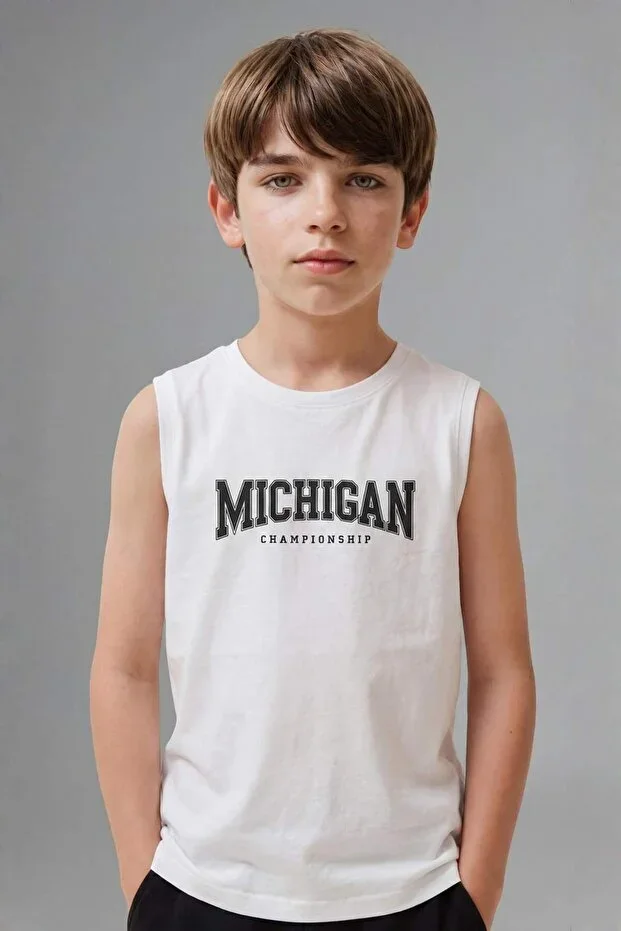 100% Cotton Crew Neck Slogan Print T-Shirt for Boys G9966A826HS