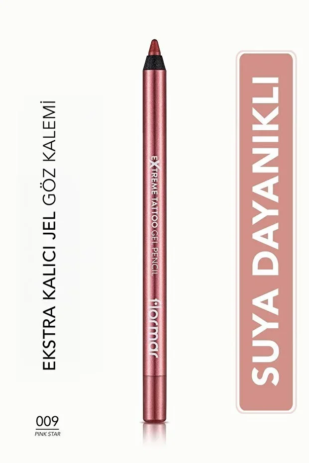 Sparkling Long-Lasting Eye Pencil (PINK) - Extreme Tattoo Gel Pencil - 009 Pink Star - 8682536041164