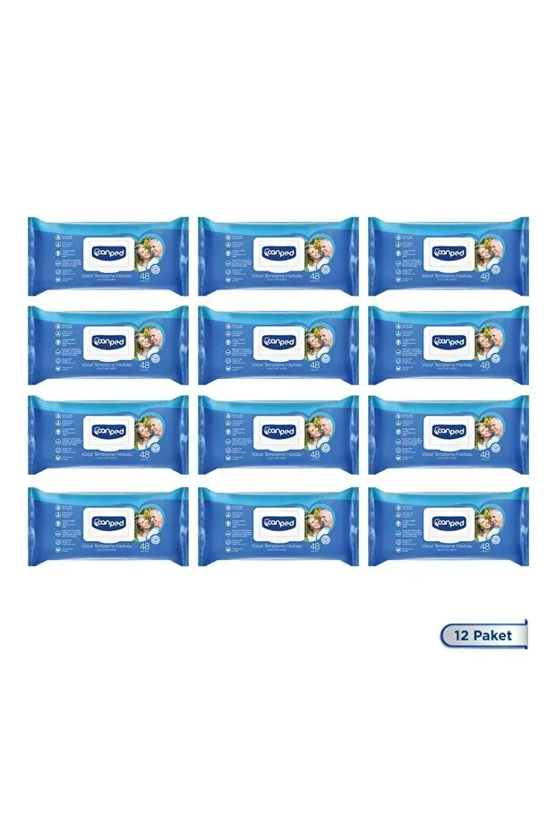Body Cleansing Wipes 48 pcs X 12 Packs (576 SHEETS)