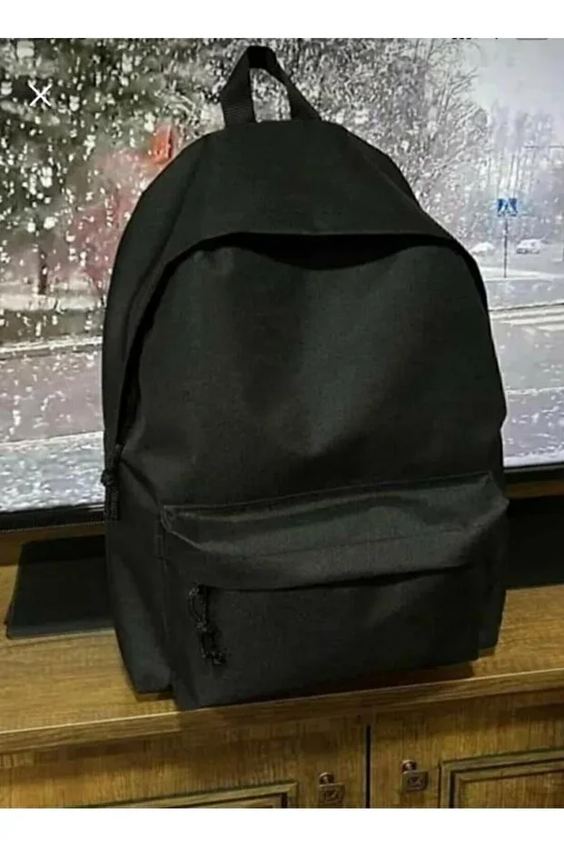 Unisex Black Daily School Travel Course Backpack 65656wx5