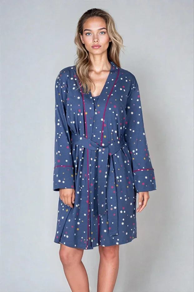 Women's 50% Modal 50% Cotton Robe - Soft Textured Home Wear Product / With Different Color Options