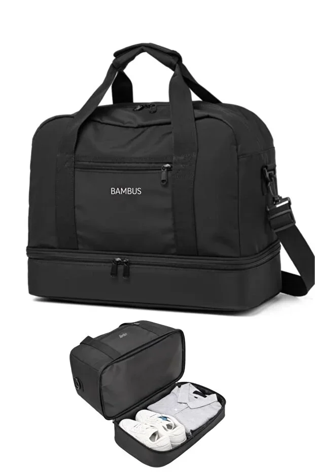 Hostess Suitcase with Shoe Compartment Travel Holiday Sports Hospital Waterproof Multi-Compartment Hand and Shoulder Bag
