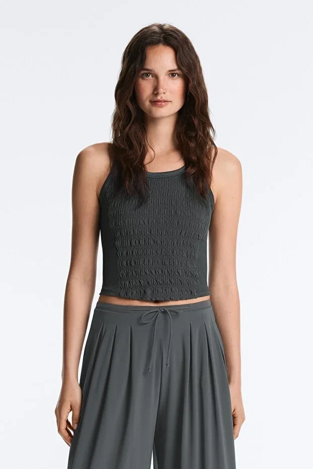 Oysho Seamless smock sleeveless t-shirt