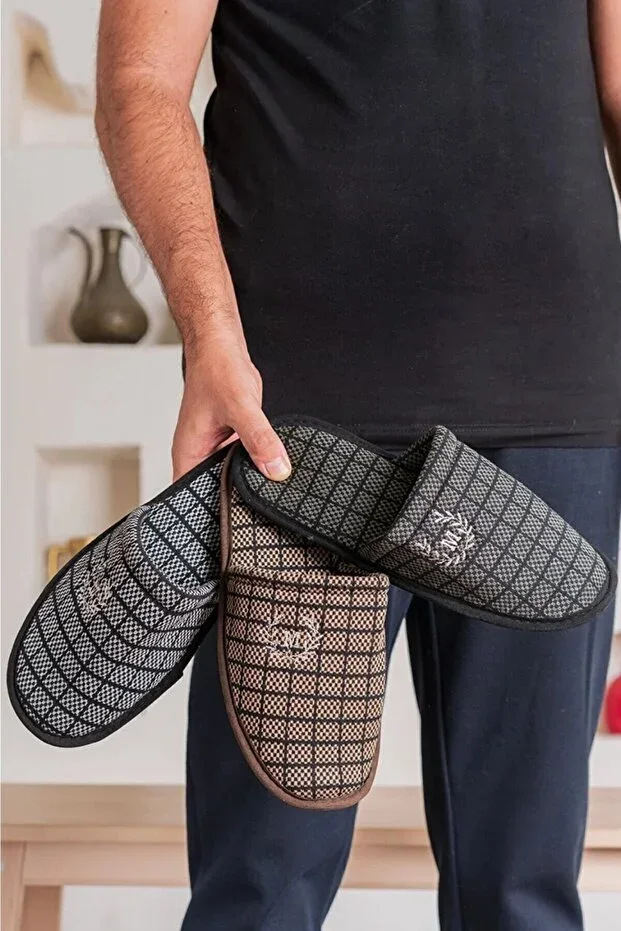 3-Piece Men's House Slippers - Guest Slippers - Dowry Bundle Slippers - Groom Slippers - Balcony Slippers